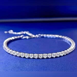 4.4 Carat Moissanite Tennis Bracelet 925 Sterling Silver